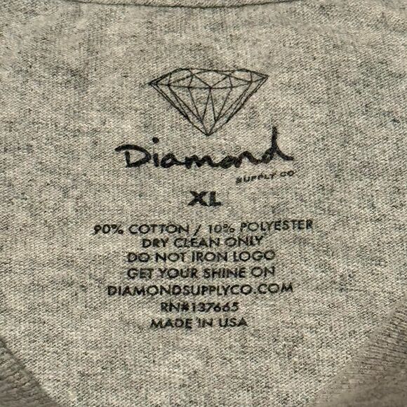 Diamond Supply Co. Small Pocket T-Shirt Grey XLarge - Picture 4 of 5
